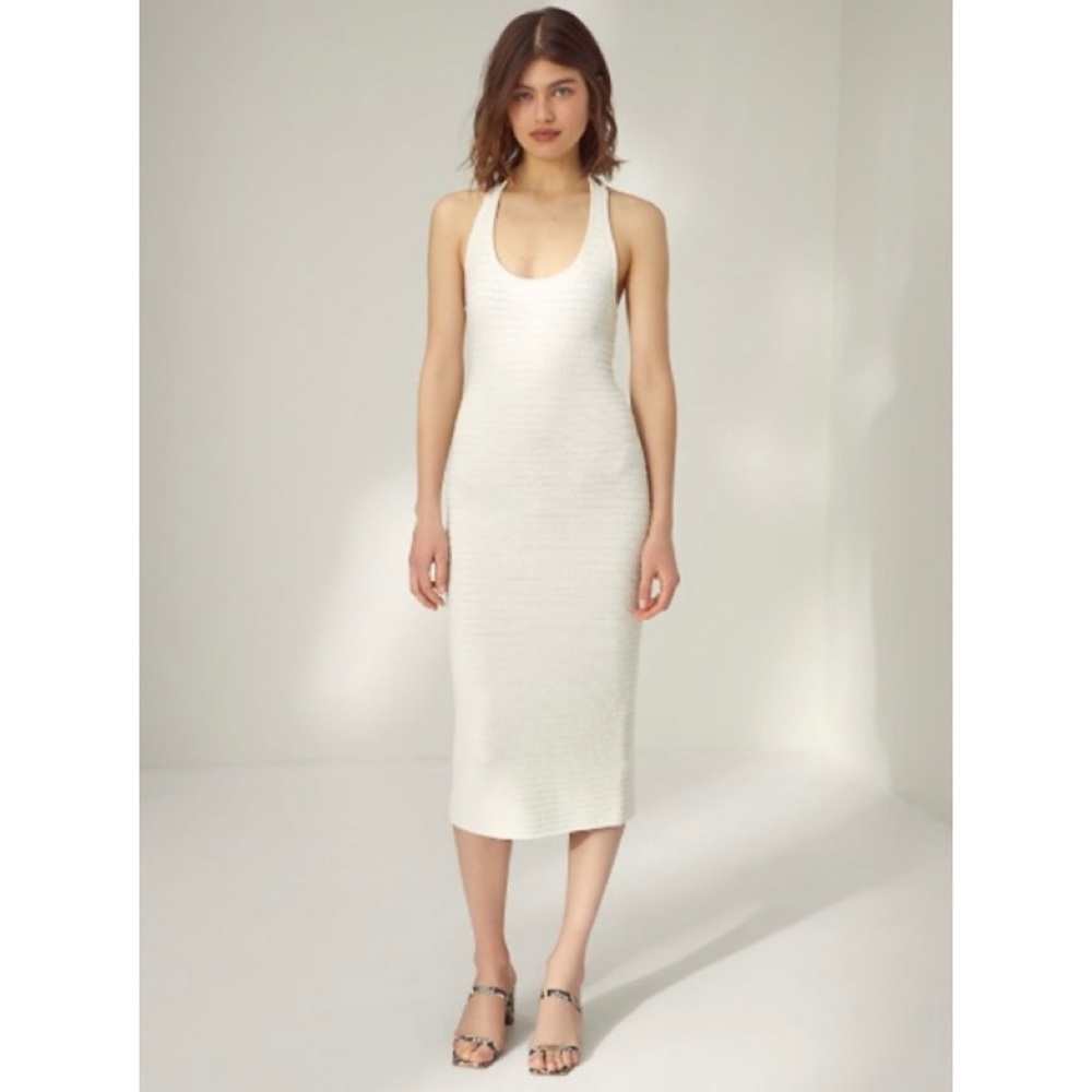 Aritzia wilfred phair crochet knit halter midi dress black - Picture 2 of 12